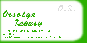 orsolya kapusy business card